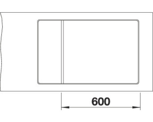 Dessin technique d''un lavabo d''une largeur de 600 mm