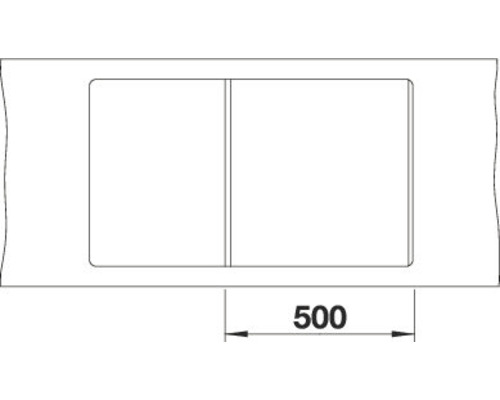 Élément de bâti-support sanitaire d''une largeur de 500 millimètres