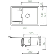 Spüle Schock Mono D-100-U 765 x 510 mm dusk MOND100UDSK