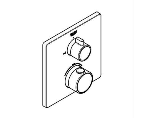 Grohe Thermostatarmatur zur Wandeinbaumontage