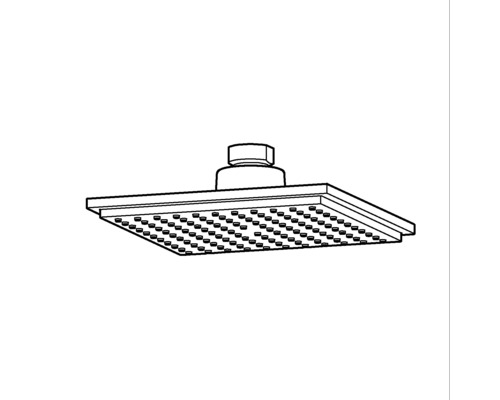 Pomme de douche carrée pour montage au plafond