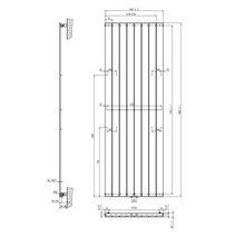 SCHULTE Designheizkörper Aachen 1800x616 mm weiß mit Mittelanschluß ohne Handtuchhalter