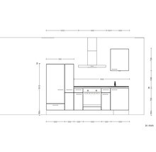 nobilia elements Küchenzeile mit Geräten Urban 270 cm alpinweiss matt vormontiert Variante links 4004539037151