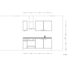 nobilia elements Küchenzeile mit Geräten Urban 210 cm alpinweiss matt vormontiert Variante links 4004539036918