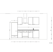 nobilia elements Küchenzeile mit Geräten Urban 270 cm alpinweiss matt vormontiert Variante links 4004539037236