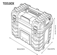 Boîte à outils Industrial 22 564 x 310 x 350 mm noir-thumb-8