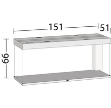 Dessin technique d''un aquarium avec dimensions