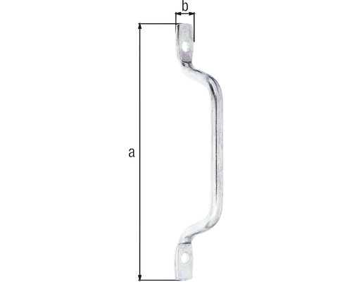 Griff mit Maßangaben