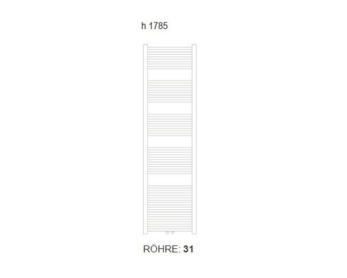 Radiateur sèche-serviettes d''une hauteur de 1785 millimètres.