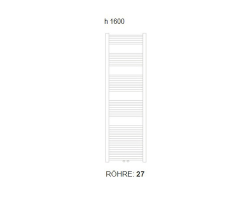 Radiateur avec 27 tubes et une hauteur de 1600 millimètres