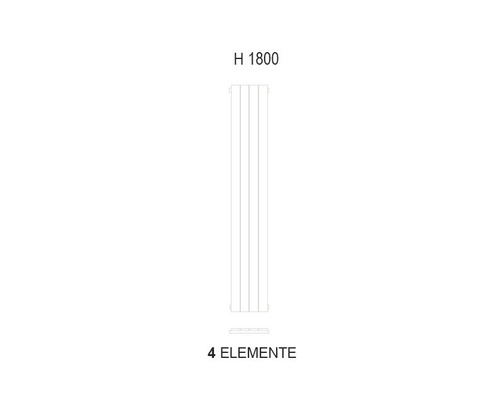 Radiateur d''une hauteur de 1800 millimètres et de quatre éléments