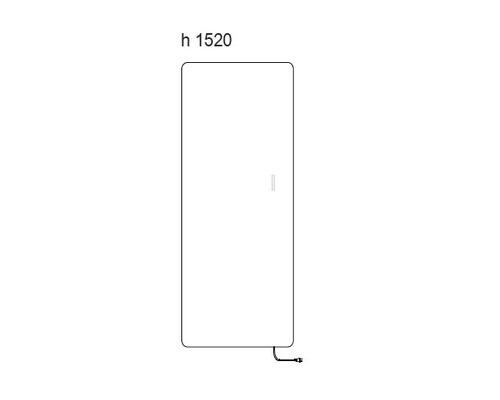 Illustration d''un radiateur de 1520 millimètres de haut avec câble d''alimentation