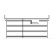 Gartenhaus SKAN HOLZ Flex inkl. Fußboden, Geräteraum 480 x 340 cm natur