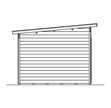 Gartenhaus SKAN HOLZ Flex inkl. Fußboden, Geräteraum 480 x 340 cm natur