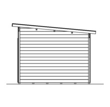 Gartenhaus SKAN HOLZ Flex inkl. Fußboden, Geräteraum 480 x 340 cm natur