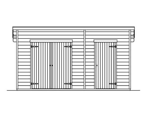 Image d''un abri de jardin avec deux portes