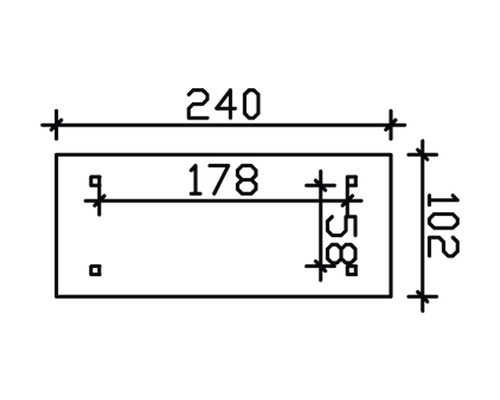 Technische Zeichnung mit Maßangaben: 240, 178, 58 und 102