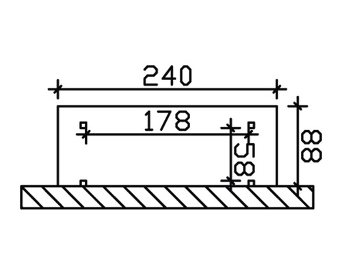 Dessin technique avec cotes en millimètres