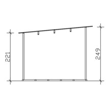 Gartenhaus SKAN HOLZ Flex inkl. Fußboden, Geräteraum 480 x 340 cm natur