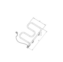 Dessin technique d''un sèche-serviettes électrique avec dimensions