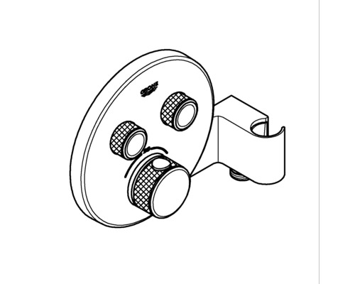 Logo Grohe Robinet de douche avec trois boutons rotatifs