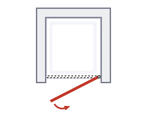 Garagentor mit Hebelarm-Mechanismus Illustration
