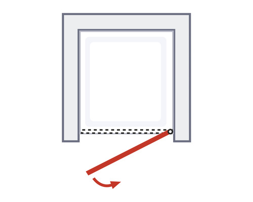 Symbole pour une porte battante