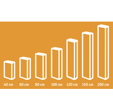 Différentes tailles de 40 cm à 200 cm