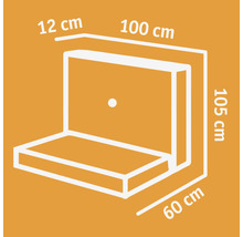 Winkelstütze Sichtbeton grau 100 x 12 x 105 cm Fußtiefe = 60 cm-thumb-9