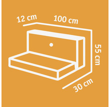 Winkelstütze Sichtbeton grau 100 x 12 x 55 cm Fußtiefe = 30 cm-thumb-6