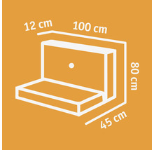 Winkelstütze Sichtbeton grau 100 x 12 x 80 cm Fußtiefe = 45 cm-thumb-5