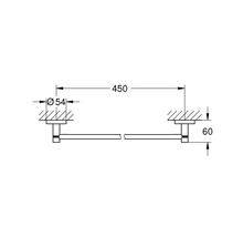 Badetuchhalter Grohe Quickfix Start 450 mm chrom glänzend 41197000