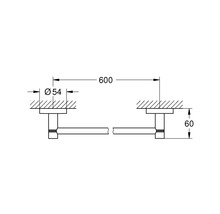 Badetuchhalter Grohe Quickfix Start 600 mm chrom glänzend 41178000
