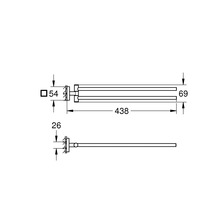 Handtuchstange Grohe Quickfix Start Cube supersteel matt 40976DC0