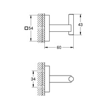 Haken Grohe Quickfix Start Cube chrom glänzend 40961000