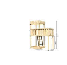Tour de jeux en bois avec dimensions