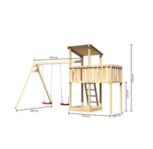 Spielturm mit Schaukel und den Maßen 264 mal 240 mal 270 Zentimeter