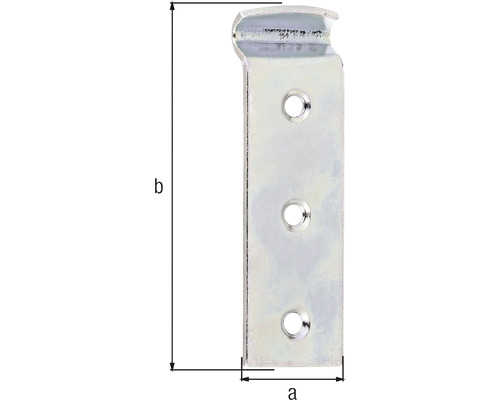 Metall-Einhängebeschlag mit drei Löchern zur Befestigung