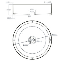 Vasque à poser Differnz RVS 40 x 40 cm acier inoxydable or mat 38.010.72-thumb-2