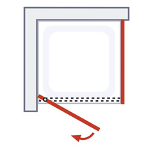 Duschtür mit Seitenwand SCHULTE Alexa Style 2.0 ExpressPlus 80 x 80 cm Profil aluminium Glasdekor Liane schmutzabweisende Glasbeschichtung Türanschlag links Türanschlag rechts