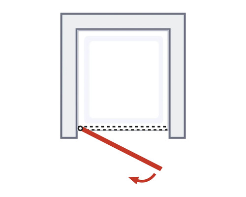 Symbol für eine nach unten schwenkende Garagentür