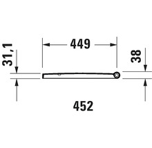 Dessin technique d''une charnière de meuble avec dimensions