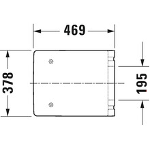 Schéma technique avec les dimensions 469, 378 et 195.