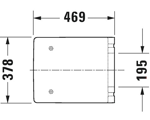 Schéma technique avec les dimensions 469, 378 et 195.
