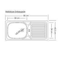 Bloc cuisine complète équipée Held Möbel PISA 330 cm façade gris mate, corps chêne sauvage variante réversible démonté