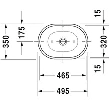 Dessin d''un lavabo à poser avec dimensions