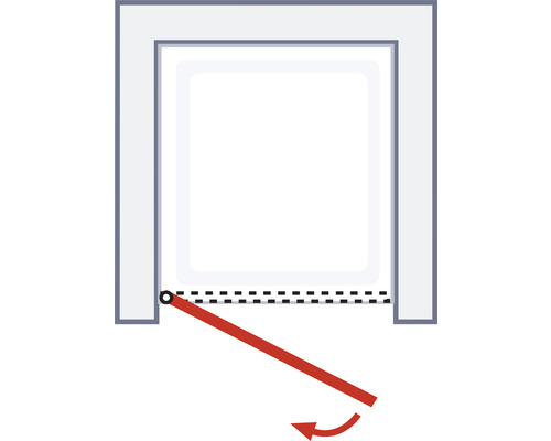 Représentation d'une porte d'armoire avec mécanisme de levage