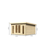 Holzgartenhaus mit Abmessungen 369 x 369 x 229 cm