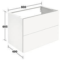 Meuble sous-lavabo avec tiroirs et dimensions
