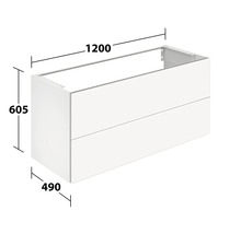 Meuble sous-vasque avec les dimensions 1200 x 605 x 490 mm